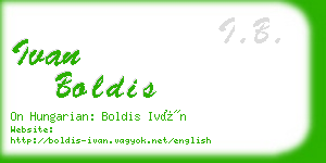 ivan boldis business card